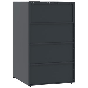 vidaXL Wheelie Bin Storage for 6 Bins Anthracite 414x79x117 cm Steel