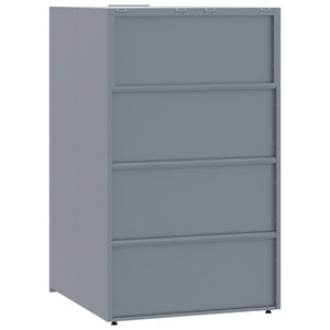 vidaXL Wheelie Bin Storage for 3 Bins Grey 207x79x117 cm Steel