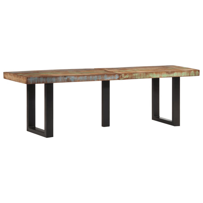 vidaXL Bench 160 cm Solid Wood Reclaimed and Steel