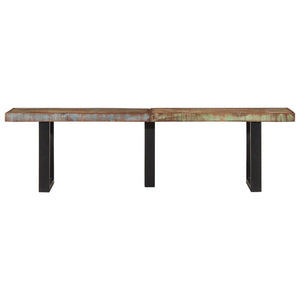 vidaXL Bench 160 cm Solid Wood Reclaimed and Steel