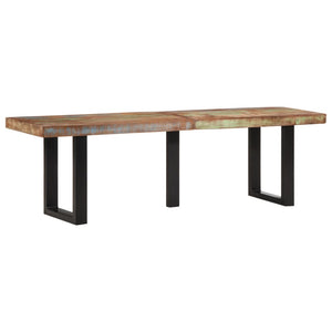 vidaXL Bench 160 cm Solid Wood Reclaimed and Steel