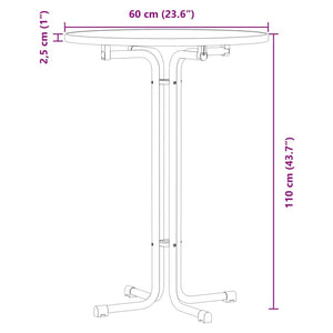 vidaXL Dining Table Black Ø60x110 cm Engineered Wood and Steel