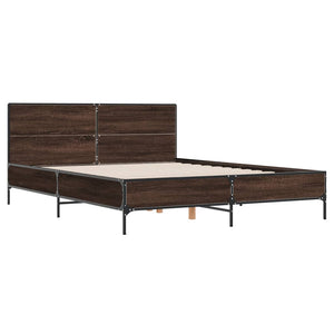 vidaXL Bed Frame without Mattress Brown Oak 150x200 cm King Size