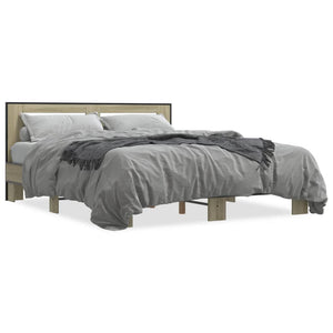 vidaXL Bed Frame without Mattress Sonoma Oak 160x200 cm