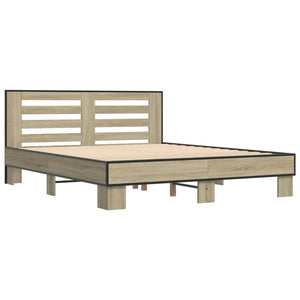 vidaXL Bed Frame without Mattress Sonoma Oak 160x200 cm