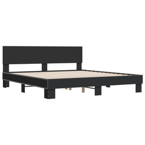 vidaXL Bed Frame without Mattress Black 180x200 cm Super King