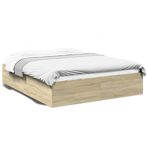 vidaXL Bed Frame without Mattress Sonoma Oak 150x200 cm King Size