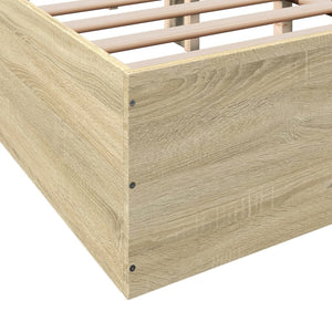 vidaXL Bed Frame without Mattress Sonoma Oak 150x200 cm King Size