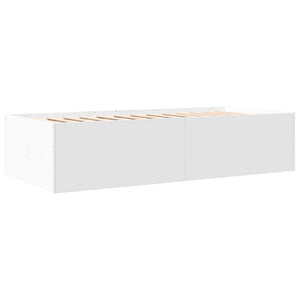 vidaXL Daybed with Drawers without Mattress White 100x200 cm