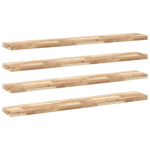 vidaXL Floating Shelves 4 pcs 140x20x4 cm Untreated Solid Wood Acacia