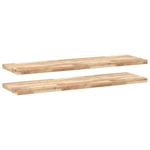 vidaXL Floating Shelves 2 pcs 140x40x4 cm Untreated Solid Wood Acacia