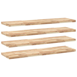 vidaXL Floating Shelves 4 pcs 140x40x4 cm Untreated Solid Wood Acacia