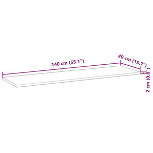 vidaXL Floating Shelf 140x40x2 cm Oil Finished Solid Wood Acacia