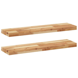 vidaXL Floating Shelves 2 pcs 80x20x4 cm Oil Finished Solid Wood Acacia