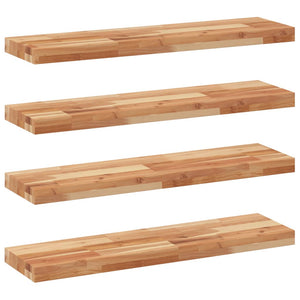 vidaXL Floating Shelves 4 pcs 100x20x4 cm Oil Finished Solid Wood Acacia