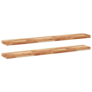 vidaXL Floating Shelves 2 pcs 120x20x4 cm Oil Finished Solid Wood Acacia