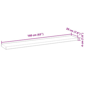 vidaXL Floating Shelf 160x20x4 cm Oil Finished Solid Wood Acacia