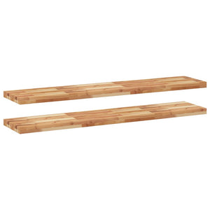 vidaXL Floating Shelves 2 pcs 120x30x4 cm Oil Finished Solid Wood Acacia