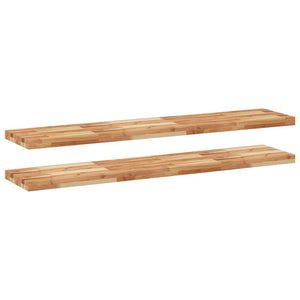 vidaXL Floating Shelves 2 pcs 140x30x4 cm Oil Finished Solid Wood Acacia