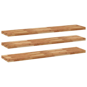 vidaXL Floating Shelves 3 pcs 140x30x4 cm Oil Finished Solid Wood Acacia