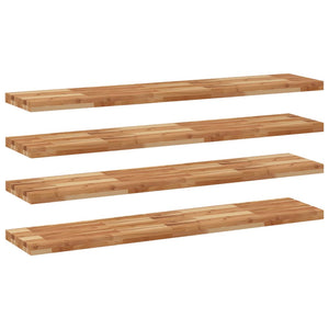 vidaXL Floating Shelves 4 pcs 140x30x4 cm Oil Finished Solid Wood Acacia