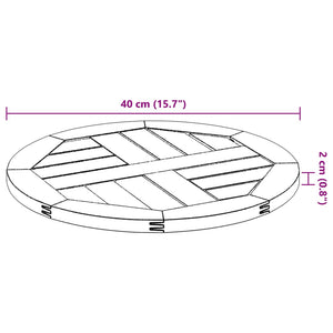 vidaXL Table Top Ø40x2 cm Round Solid Wood Acacia