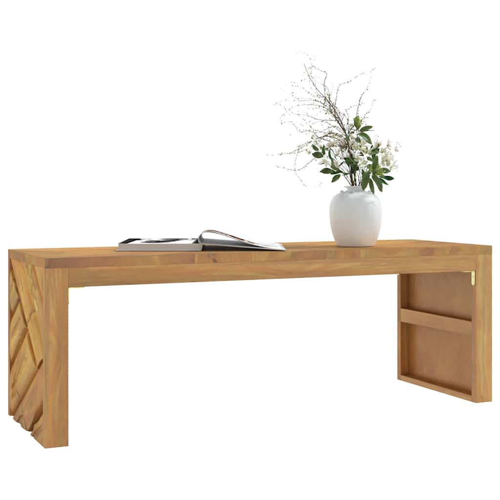 vidaXL Coffee Table 110x35x38 cm Solid Wood Teak