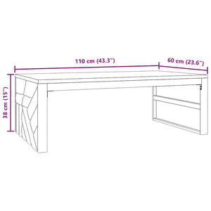 vidaXL Coffee Table 110x60x38 cm Solid Wood Teak