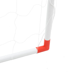 vidaXL Kids' Football Goal with Balls 2-in-1 White 184x64x124 cm