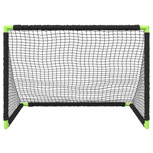 vidaXL Kids' Football Goal Foldable Black 90x64x64 cm