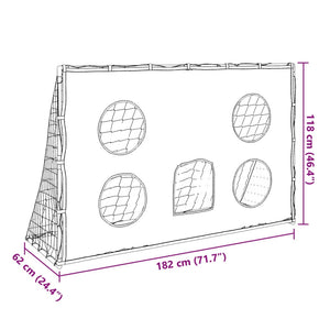 vidaXL Kids' Football Goal with Targeting Mat and Ball 182x62x118 cm