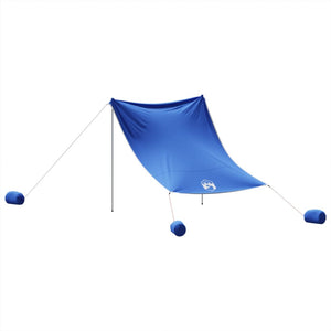 vidaXL Beach Canopy with Sand Anchors Blue 214x236 cm