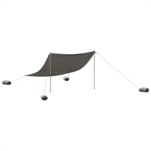 vidaXL Beach Canopy with Sand Anchors Grey 304x300 cm