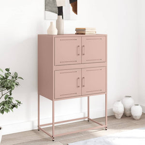 vidaXL Sideboard Pink 68.5x38.5x107 cm Steel