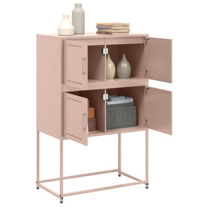 vidaXL Sideboard Pink 68.5x38.5x107 cm Steel