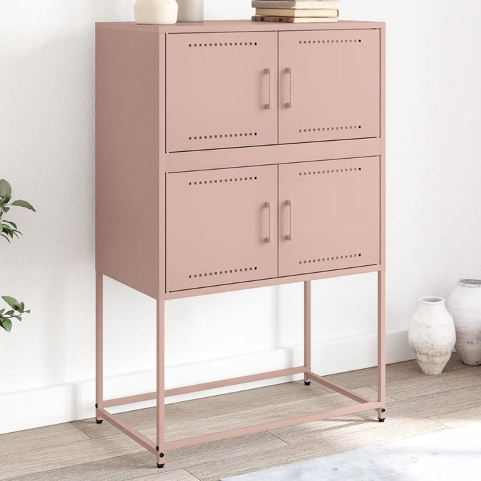 vidaXL Sideboard Pink 68.5x38.5x107 cm Steel