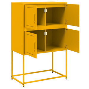 vidaXL Sideboard Mustard Yellow 68.5x38.5x107 cm Steel