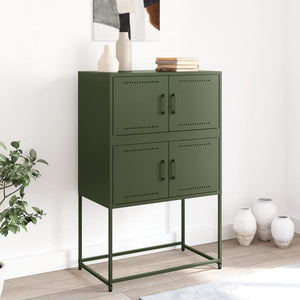 vidaXL Sideboard Olive Green 68.5x38.5x107 cm Steel