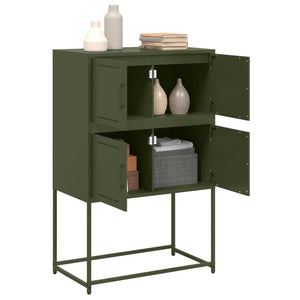 vidaXL Sideboard Olive Green 68.5x38.5x107 cm Steel