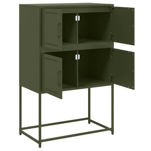 vidaXL Sideboard Olive Green 68.5x38.5x107 cm Steel