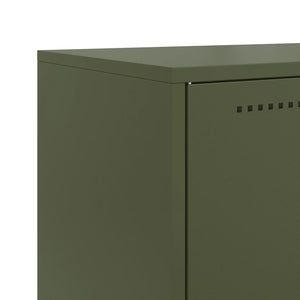 vidaXL Sideboard Olive Green 68.5x38.5x107 cm Steel