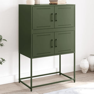 vidaXL Sideboard Olive Green 68.5x38.5x107 cm Steel