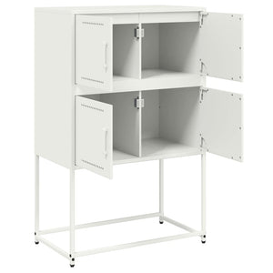 vidaXL Sideboard White 68.5x38.5x107 cm Steel