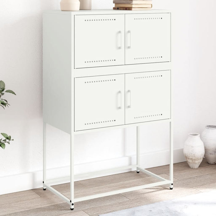 vidaXL Sideboard White 68.5x38.5x107 cm Steel