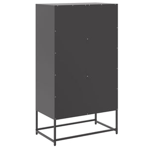 vidaXL Sideboard Black 68.5x38.5x123.5 cm Steel