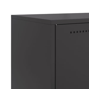 vidaXL Sideboard Black 68.5x38.5x123.5 cm Steel