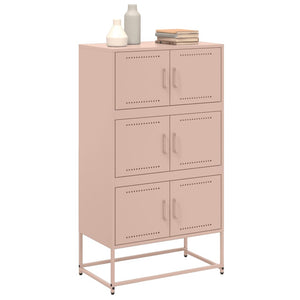 vidaXL Sideboard Pink 68.5x38.5x123.5 cm Steel