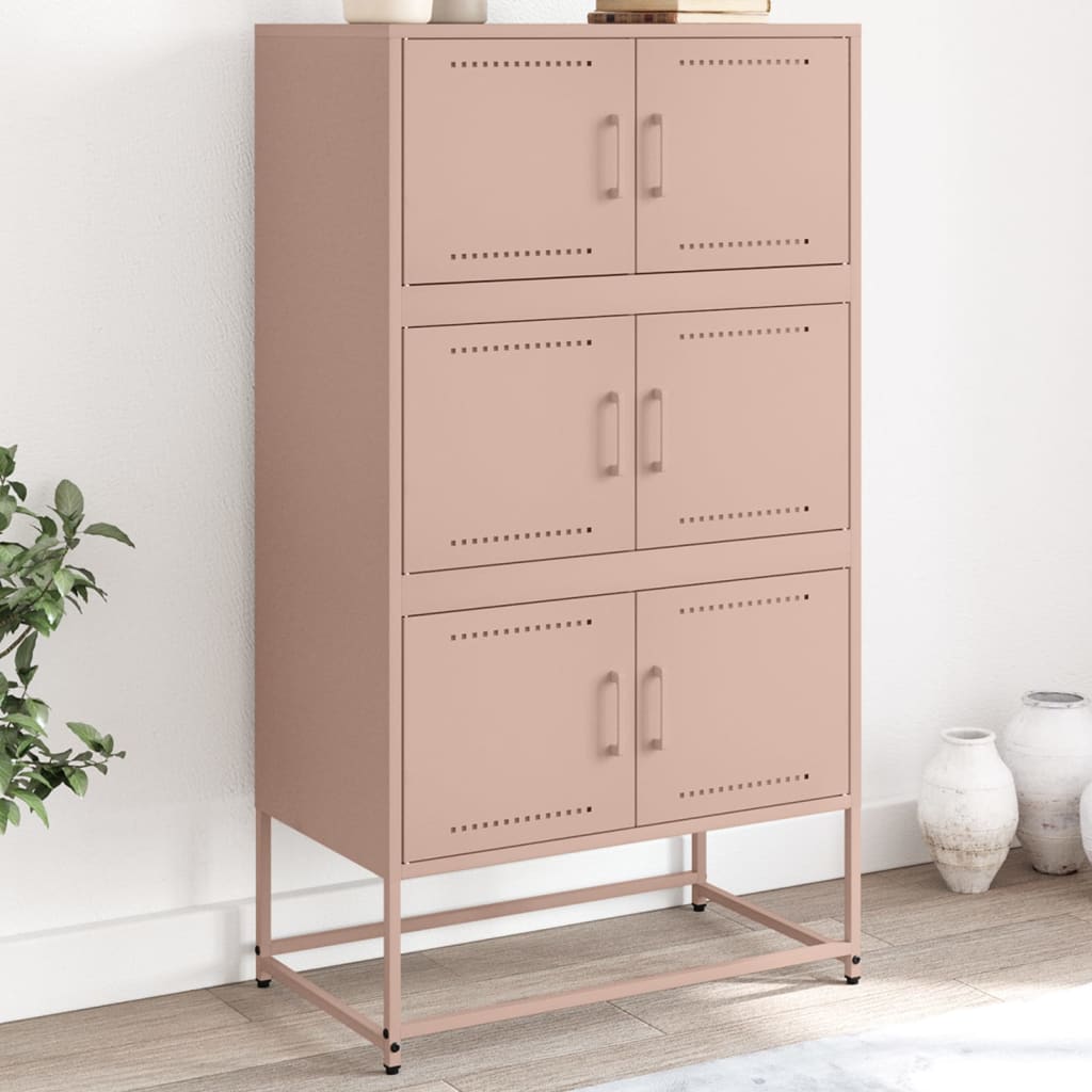 vidaXL Sideboard Pink 68.5x38.5x123.5 cm Steel