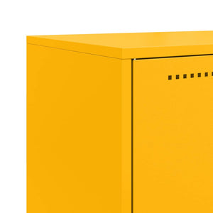 vidaXL Sideboard Mustard Yellow 68.5x38.5x123.5 cm Steel