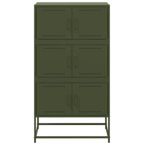 vidaXL Sideboard Olive Green 68.5x38.5x123.5 cm Steel